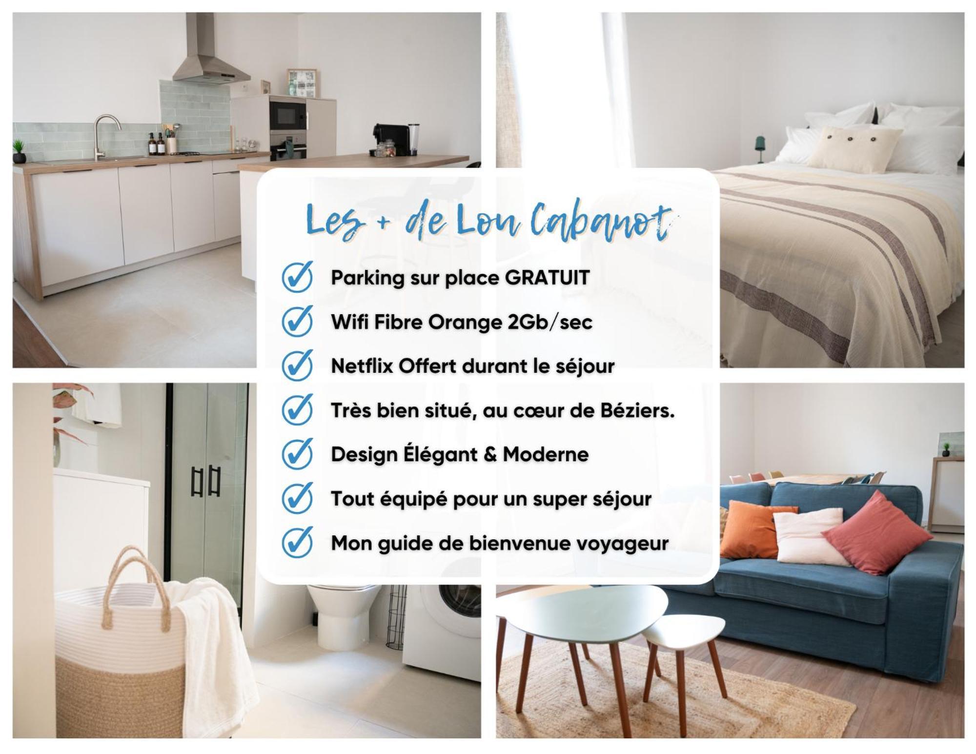 Lou Cabanot - Appartement Lumineux 3 Chambres - Parking Gratuit Béziers Eksteriør bilde